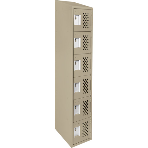 Petit casier perfor&eacute; Clean-Line, 6 niveaux, 15" x 72" x 12", Acier Sidevic Inc.