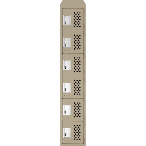 Petit casier perfor&eacute; Clean-Line, 6 niveaux, 15" x 72" x 12", Acier Sidevic Inc.