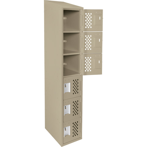Petit casier perfor&eacute; Clean-Line, 6 niveaux, 15" x 72" x 12", Acier Sidevic Inc.