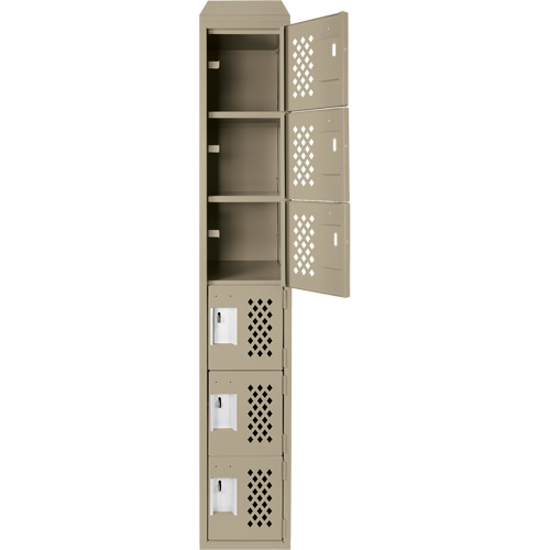 Petit casier perfor&eacute; Clean-Line, 6 niveaux, 15" x 72" x 12", Acier Sidevic Inc.