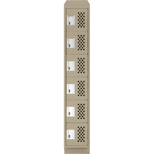 Petit casier perfor&eacute; Clean-Line, 6 niveaux, 12" x 72" x 12", Acier Sidevic Inc.
