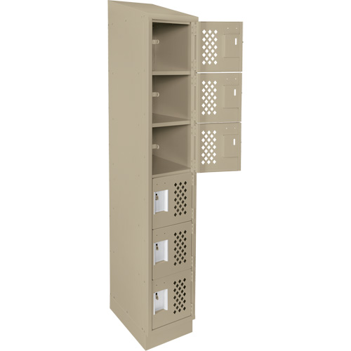 Petit casier perfor&eacute; Clean-Line, 6 niveaux, 12" x 72" x 12", Acier Sidevic Inc.