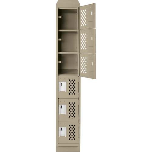 Petit casier perfor&eacute; Clean-Line, 6 niveaux, 12" x 72" x 12", Acier Sidevic Inc.