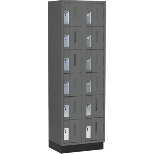 Casiers robustes Concorde, 6 niveaux, Bloc de 2, 24" x 18" x 76", Acier, Charbon, Soud&eacute; (assembl&eacute;) Sidevic Inc.