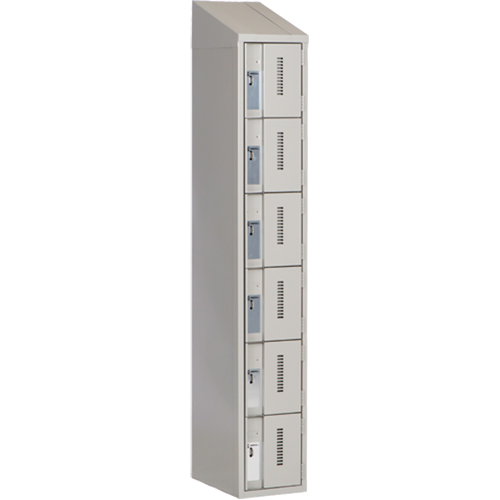 Concorde Heavy-Duty Lockers, 6 -tier, 12" x 18" x 78", Steel, Grey, Welded (Assembled) Sidevic Inc.