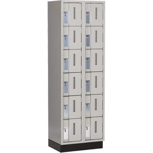 Casiers robustes Concorde, 6 niveaux, Bloc de 2, 24" x 18" x 76", Acier, Gris, Soud&eacute; (assembl&eacute;) Sidevic Inc.