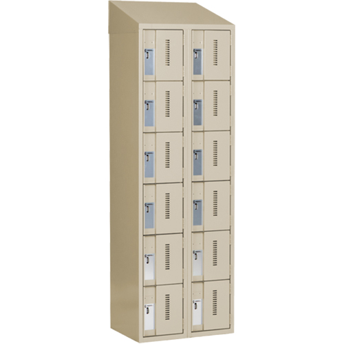 Casiers robustes Concorde, 6 niveaux, Bloc de 2, 24" x 18" x 78", Acier, Beige, Soud&eacute; (assembl&eacute;) Sidevic Inc.