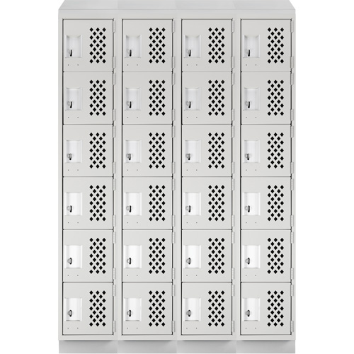 Casiers &eacute;conomiques perfor&eacute;s et assembl&eacute;s Clean Line, 6 niveaux, Bloc de 4, 18" x 72" x 12", Acier Sidevic Inc.