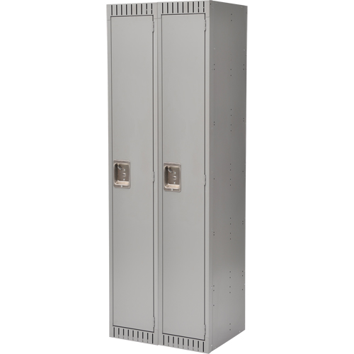 Lockers, Bank of 2, 24" x 18" x 72", Steel, Grey, Knocked Down Sidevic Inc.