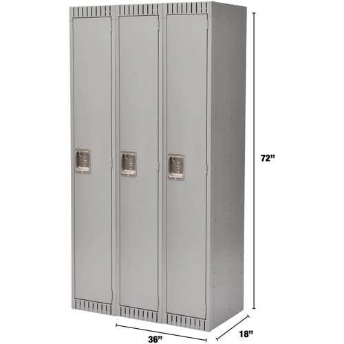 Casiers, Bloc de 3, 36" x 18" x 72", Acier, Gris, Rivet (assembl&eacute;) Sidevic Inc.