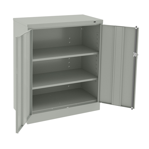 Armoire &agrave; hauteur de comptoir, Acier, 2 Tablettes, 42" h x 36" la x 18" P, Gris p&acirc;le Sidevic Inc.