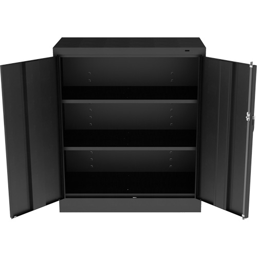 Standard Counter-High Cabinet, Steel, 2 Shelves, 42" H x 36" W x 18" D, Black Sidevic Inc.