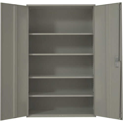 Armoire de rangement Hi-Boy tr&egrave;s large, Acier, 4 Tablettes, 72" h x 48" la x 24" P, Gris Sidevic Inc.