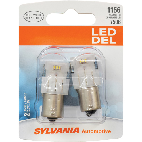 1156 Mini-ampoule automobile, DEL, 12,8 W/2,3 W, Blanc Sidevic Inc.