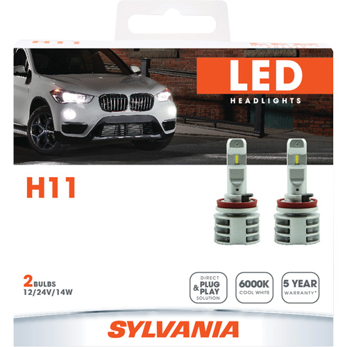 Ampoule pour feu avant H11, DEL, 13,2 W/17 W, Blanc Sidevic Inc.
