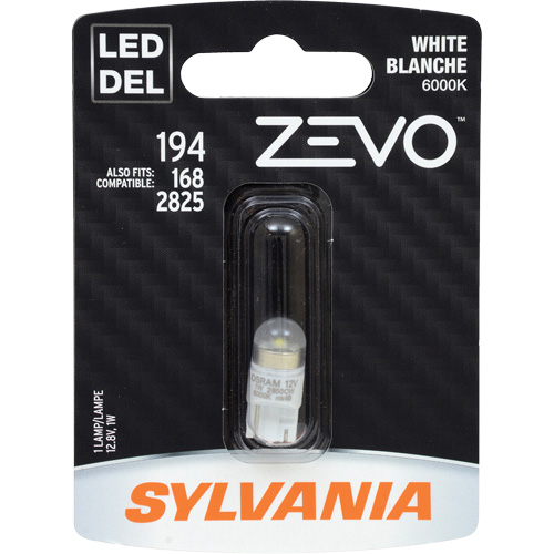 195 Mini-ampoule automobile Zevo, DEL, 0,7 W, Blanc Sidevic Inc.