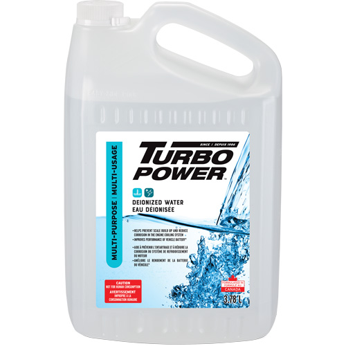 Turbo Power Multi-Purpose Deionized Water, Jug Sidevic Inc.