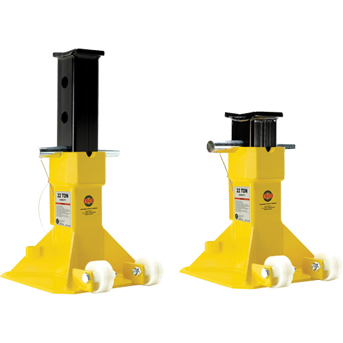 EZ-Wheel Jack Stand, Locking Pin, 22 Tons Capacity, 13-1/2" - 20" H Sidevic Inc.