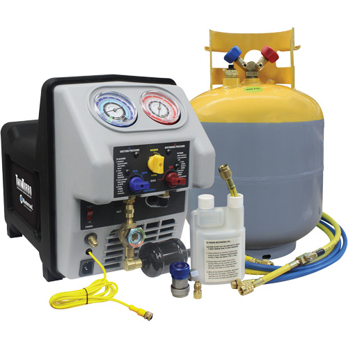 Syst&egrave;me de r&eacute;cup&eacute;ration de r&eacute;frig&eacute;rant double turbo avec r&eacute;servoir DOT de 50 lb Sidevic Inc.