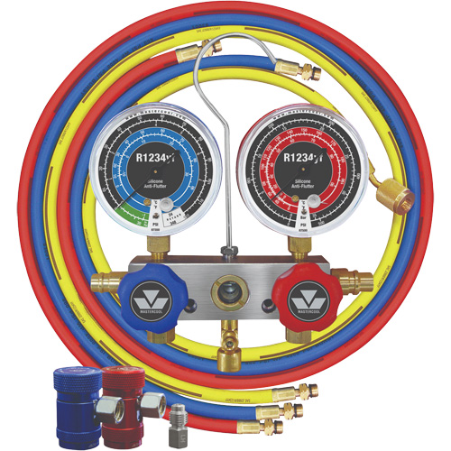R1234Yf 2-Way Piston Valve Manifold Gauge Set Sidevic Inc.