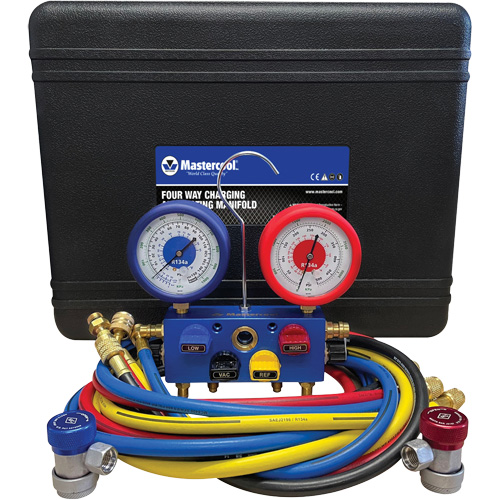 R134A 4-Way Aluminum Manifold Gauge Set Sidevic Inc.