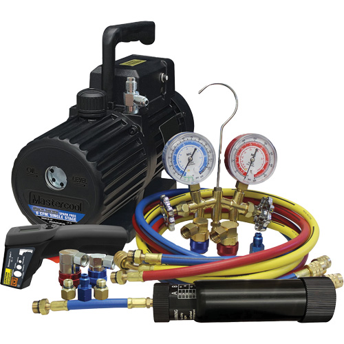 Ensemble combin&eacute; d&eacute;vacuation et de chargement pour R134a/R1234yf? Sidevic Inc.