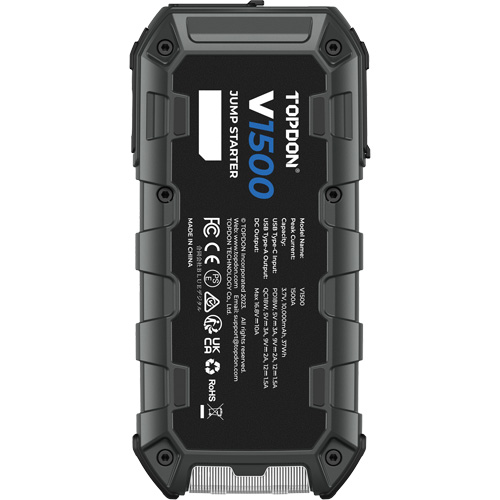 D&eacute;marreur d'appoint, survolteur, banque d'alimentation et lampe de poche V1500 Sidevic Inc.