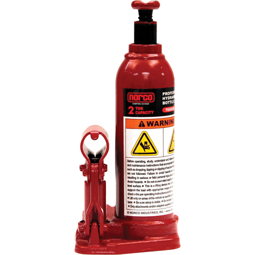 Professional Hydraulic Bottle Jack, 2 Ton(s), 14-1/2" Raised Height Sidevic Inc.