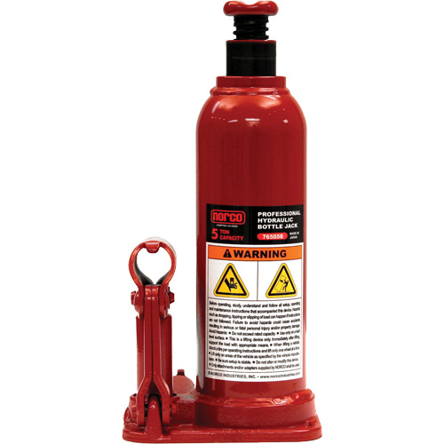 Professional Hydraulic Bottle Jack, 5 Ton(s), 18-7/8" Raised Height Sidevic Inc.
