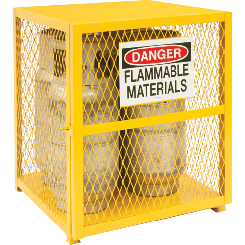 Armoire de rangement pour bouteilles &agrave; gaz, nbre de bouteilles: 4, 30" , 30" , 35" , Jaune Sidevic Inc.