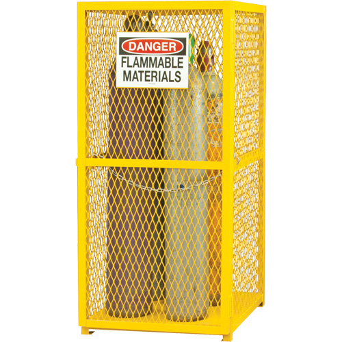 Armoire de rangement pour bouteilles &agrave; gaz, nbre de bouteilles: 9, 30" , 30" , 71-3/4" , Jaune Sidevic Inc.