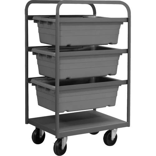 Mobile Tub Rack, Double-sided, 3 bins, 26" W x 18" D x 42" H Sidevic Inc.