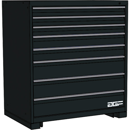Armoire &agrave; tiroirs modulaire, 8 tiroirs, 60" la x 24" p x 40" h, Noir Sidevic Inc.