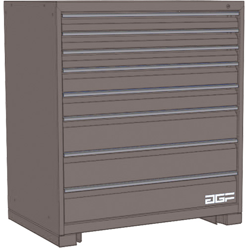 Armoire &agrave; tiroirs modulaire, 8 tiroirs, 24" la x 28" p x 40" h, Gris Sidevic Inc.