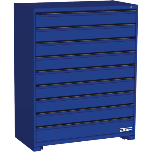 Armoire &agrave; tiroirs modulaire, 9 tiroirs, 48" la x 24" p x 60" h, Bleu Sidevic Inc.