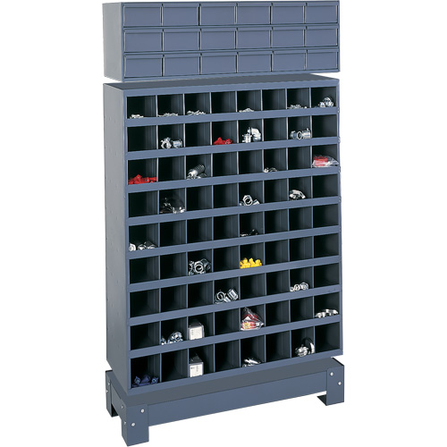 Unit&eacute; de stockage modulaire pour petites pi&egrave;ces, Acier, 18 tiroirs, 33-3/4" x 12-1/4" x 58-5/8", Gris Sidevic Inc.