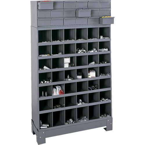 Unit&eacute; de stockage modulaire pour petites pi&egrave;ces, Acier, 18 tiroirs, 33-3/4" x 12-1/4" x 58-5/8", Gris Sidevic Inc.