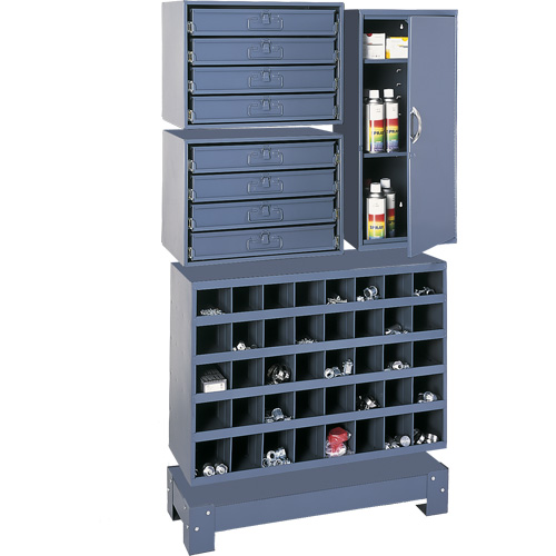 Unit&eacute; de stockage modulaire pour petites pi&egrave;ces, Acier, 8 tiroirs, 33-3/4" x 12-1/4" x 59-5/8", Gris Sidevic Inc.
