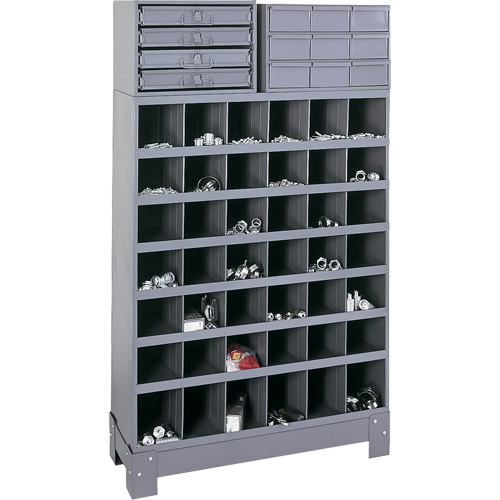 Modular Small Parts Storage Unit, Steel, 13 Drawers, 33-3/4" x 12-1/4" x 59", Grey Sidevic Inc.