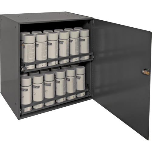 Armoire de rangement pour contenants a&eacute;rosol, Acier, 21-7/8" h x 15-15/16" la x 20-5/16" P, Gris Sidevic Inc.