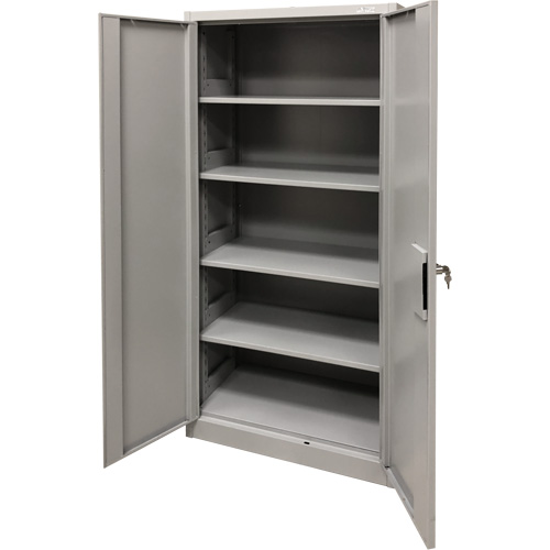 Storage Cabinet, Steel, 4 Shelves, 78" H x 36" W x 24" D, Grey Sidevic Inc.
