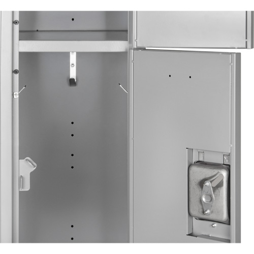 Lockers, 3 -tier, 12" x 18" x 72", Steel, Grey, Knocked Down Sidevic Inc.