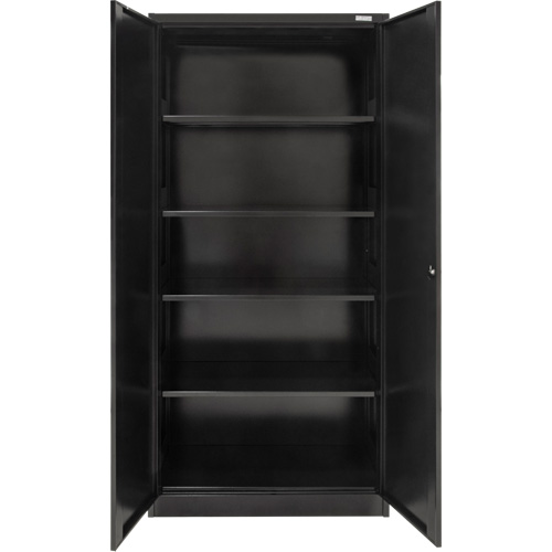 Armoire de rangement Hi-Boy, Acier, 4 Tablettes, 72" h x 36" la x 18" P, Noir Sidevic Inc.