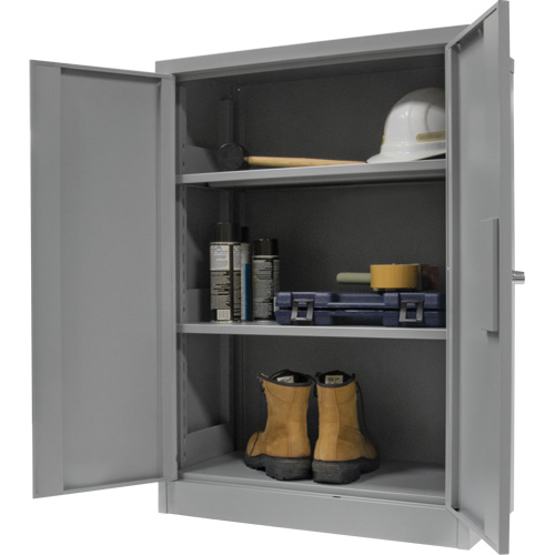 Armoire de rangement &agrave; hauteur de comptoir, Acier, 2 Tablettes, 42" h x 36" la x 24" P, Gris Sidevic Inc.