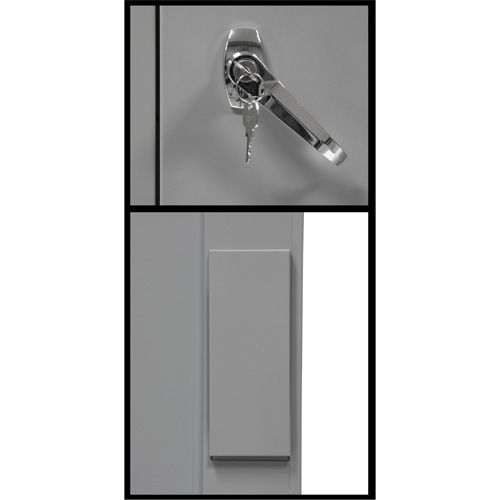 Armoire de rangement &agrave; hauteur de comptoir, Acier, 2 Tablettes, 42" h x 36" la x 24" P, Gris Sidevic Inc.