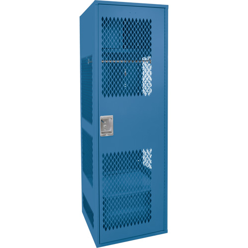 Casier pour &eacute;quipement avec porte, Acier, 24" la x 24" p x 72" h, Bleu fonc&eacute; Sidevic Inc.