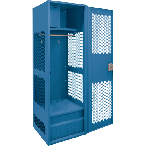 Casier pour &eacute;quipement avec porte, Acier, 24" la x 24" p x 72" h, Bleu fonc&eacute; Sidevic Inc.