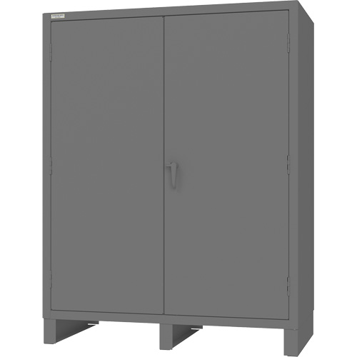 Armoire avec portes encastr&eacute;es, Acier, 4 Tablettes, 78" h x 60" la x 30" P, Gris Sidevic Inc.