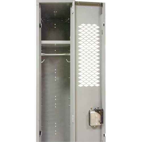 Casiers ventil&eacute;s, 12" x 18" x 78", Acier, Gris, D&eacute;mont&eacute;, Perfor&eacute; Sidevic Inc.
