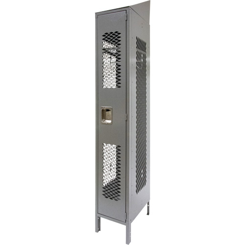 Casiers ventil&eacute;s, 12" x 18" x 88", Acier, Gris, D&eacute;mont&eacute;, Perfor&eacute; Sidevic Inc.